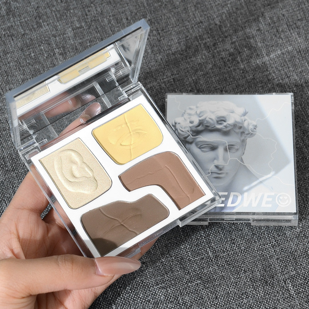 Makeup Highlighter Palette HighGloss Texture Contour Palette Base Illuminator Highlight Face Bronzer Cheek Blush Powder Cosmetic