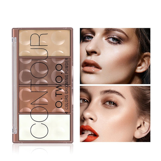 Contour Palette Face Shading Grooming Powder Makeup 4 Colors Long-Lasting Face Make Up Contouring Bronzer Cosmetics