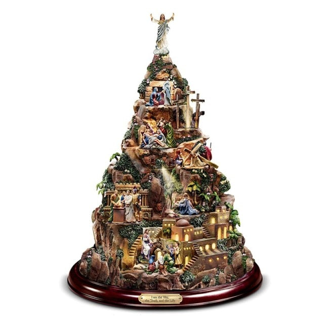 Simulation Jesus Wall Sticker Nativity Scene Cross Decorations Glass Door Window Ornament PVC Waterproof Flat Home Decor Sticker