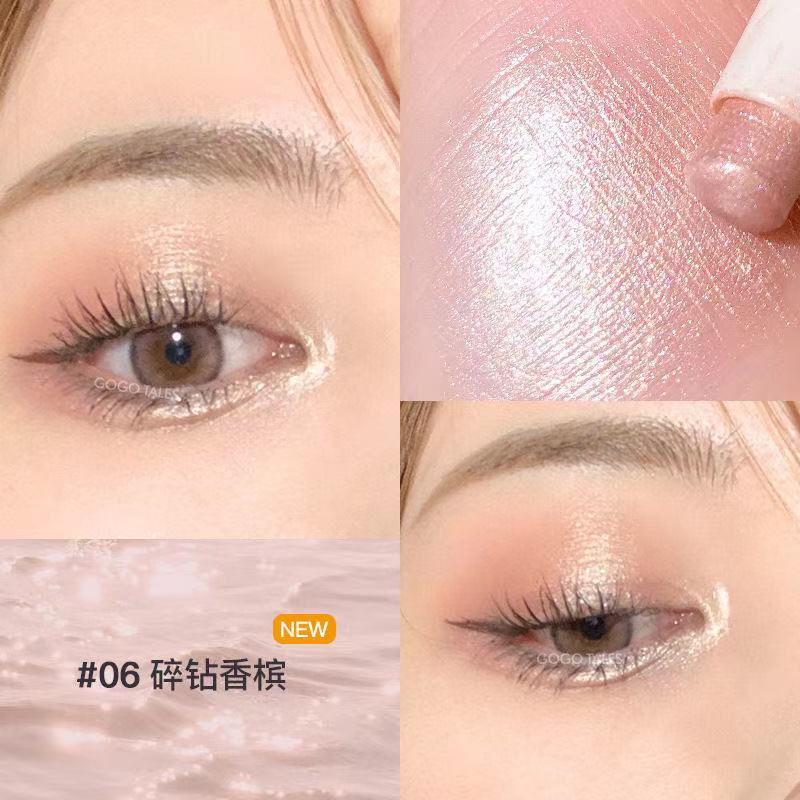 Glitter Diamond Eyeshadow Pencil Metallic Shimmer Highlighter Stick Pigmented Makeup Eyeshadow Stick Cosmetic Eye Liner Pencil