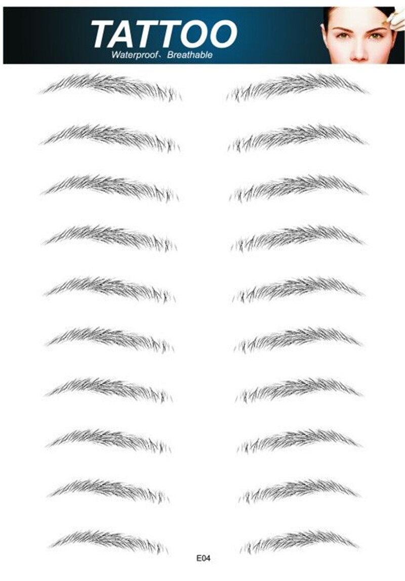 Women 4D Hair Like Eyebrow Makeup Waterproof Eyebrow Tattoo Sticker Long Lasting Natural Fake Eyebrow Stickers Cosmetics For Men