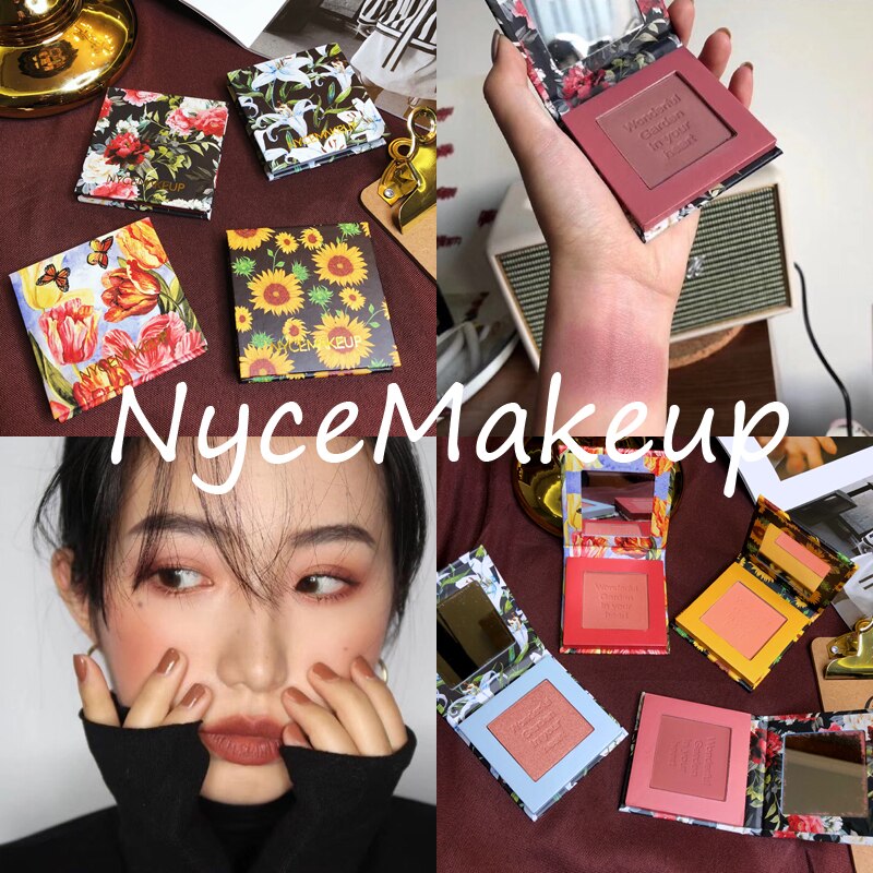 Makeup Blusher Palette Peach Matte Blush Powder Face Bronzer Highlighter Brighten Skin Concealer Foundation Powder Maquiagem