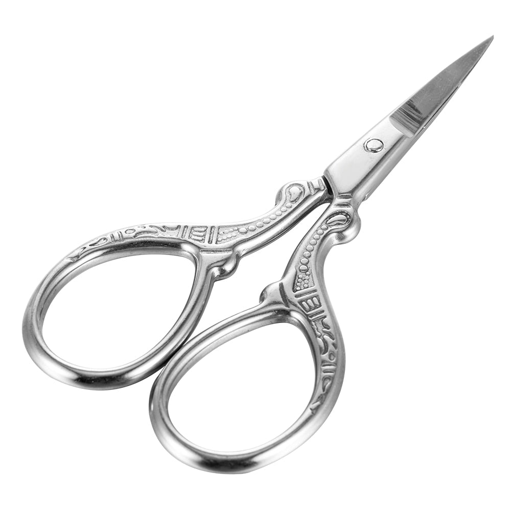 Classic Beauty Makeup Facial Hair Remover Tool Small Stainless Steel Eyebrow Comb Scissors Manicure Nail Cuticle Trimmer Scissor