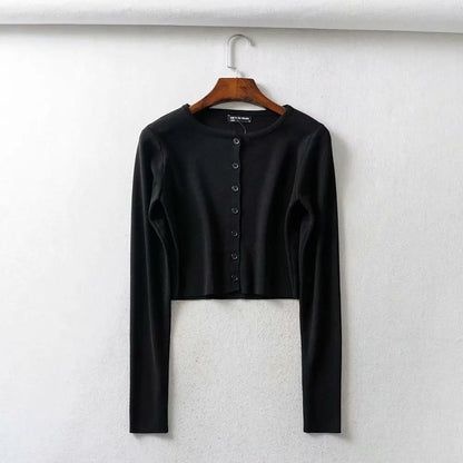 Cropped cardigan women black cardigans crop top long sleeve green cardigan vintage knit cardigans cute button up cardigan top