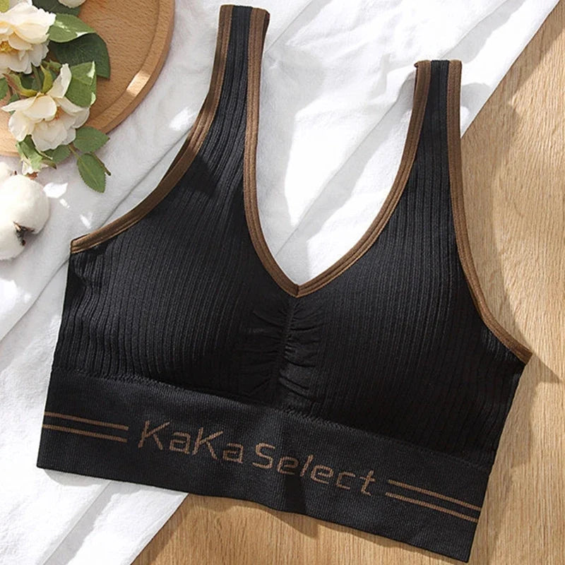 qgtao Women Sports Crop Tops Seamless Underwear Removable Padded Camisole Femme Female Tank Camis Sexy Lingerie Intimates