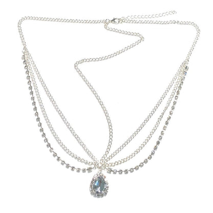 Crystal forehead dance eyebrow pendant headdress crystal forehead chain water drop hair ornament head chain Bohemian headdress