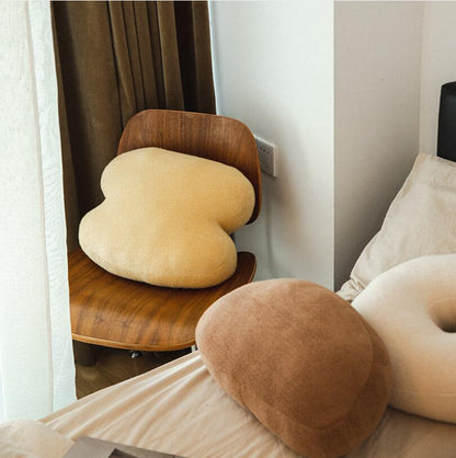 Solid Geometric Office Waist Cushion Sofa Head Cushions With Lovely Personality Simple Plush Pillow Home Decoration