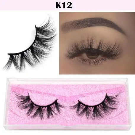 qgtao Mink Eyelashes 3D Mink Hair False Eyelashes Natural Thick Long Eye Lashes Fluffy Makeup Beauty Extension Tools