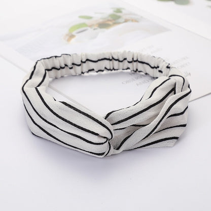 Women Cross Solid color Hair Bands Girls Print Flower Headbands Fashion Turban Make up Hair Accessories FD127