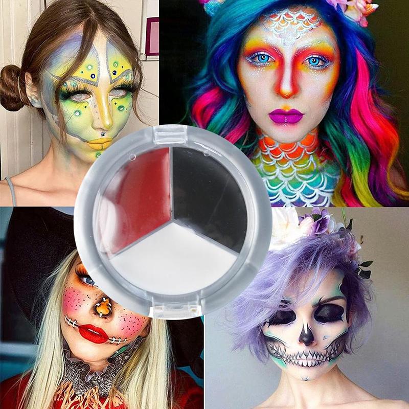 12g Professional Face Body Paint Oil Painting Pigments Red/Black/White Paint Cream Party Art Up Facial Makeup Clown Halloween