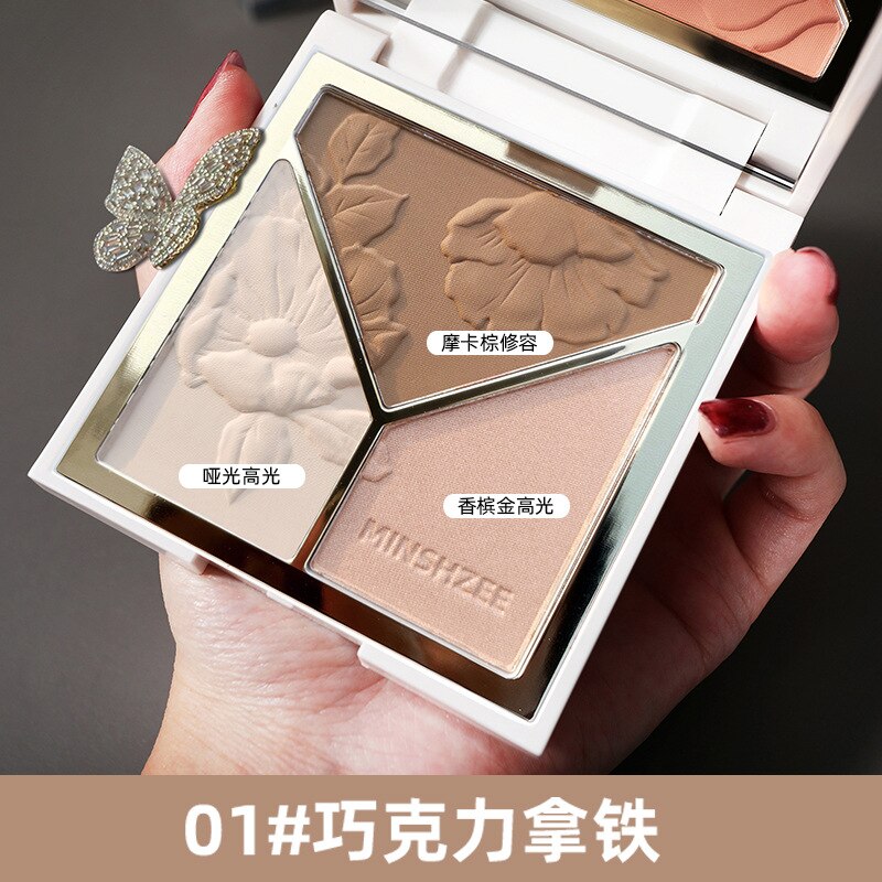 Makeup Highlighter Palette HighGloss Texture Contour Palette Base Illuminator Highlight Face Bronzer Cheek Blush Powder Cosmetic