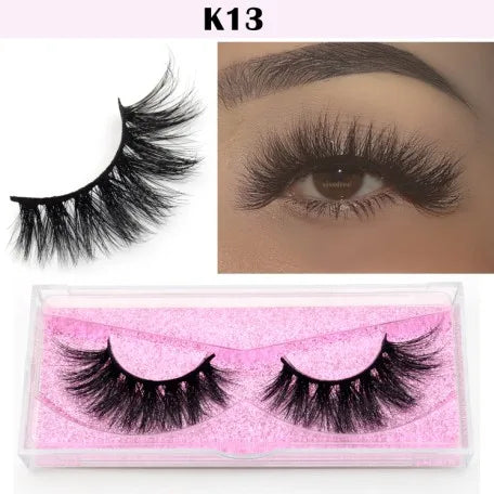 qgtao Mink Eyelashes 3D Mink Hair False Eyelashes Natural Thick Long Eye Lashes Fluffy Makeup Beauty Extension Tools