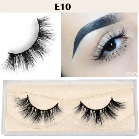 qgtao Mink Eyelashes 3D Mink Hair False Eyelashes Natural Thick Long Eye Lashes Fluffy Makeup Beauty Extension Tools