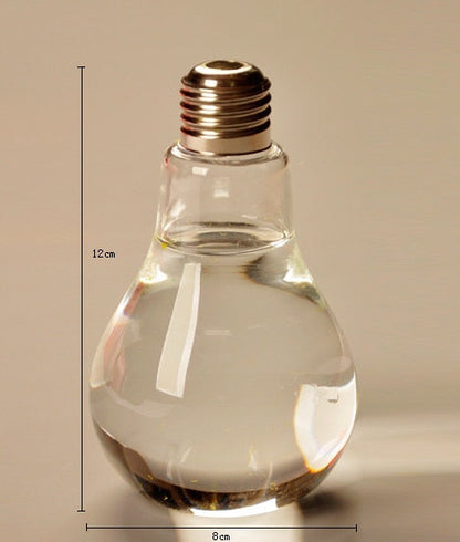 Home Decor Wedding Decoration Light Bulb Transparent Glass Vase Fashion Hydroponic Flower Vase Gifts Retro DIY
