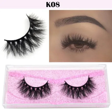 qgtao Mink Eyelashes 3D Mink Hair False Eyelashes Natural Thick Long Eye Lashes Fluffy Makeup Beauty Extension Tools