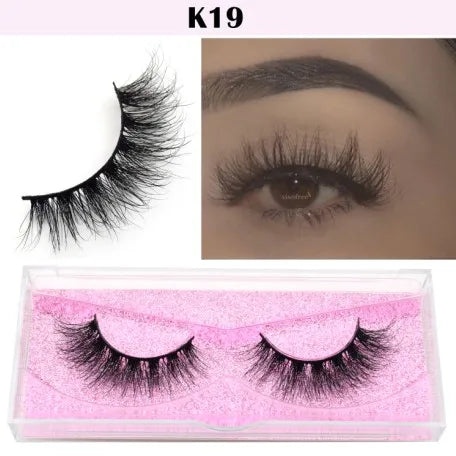 qgtao Mink Eyelashes 3D Mink Hair False Eyelashes Natural Thick Long Eye Lashes Fluffy Makeup Beauty Extension Tools