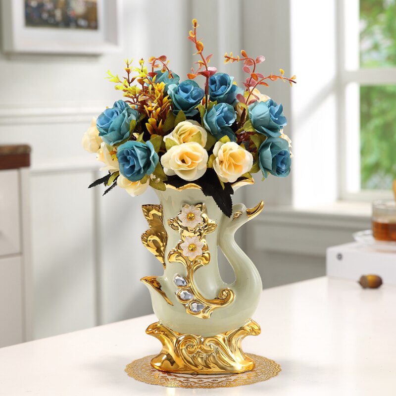 qgtao  Modern Minimalist Home Living Room Entrance Gold Glass Vase Light Luxury Wind Desktop Flower Container Decorations Ornaments