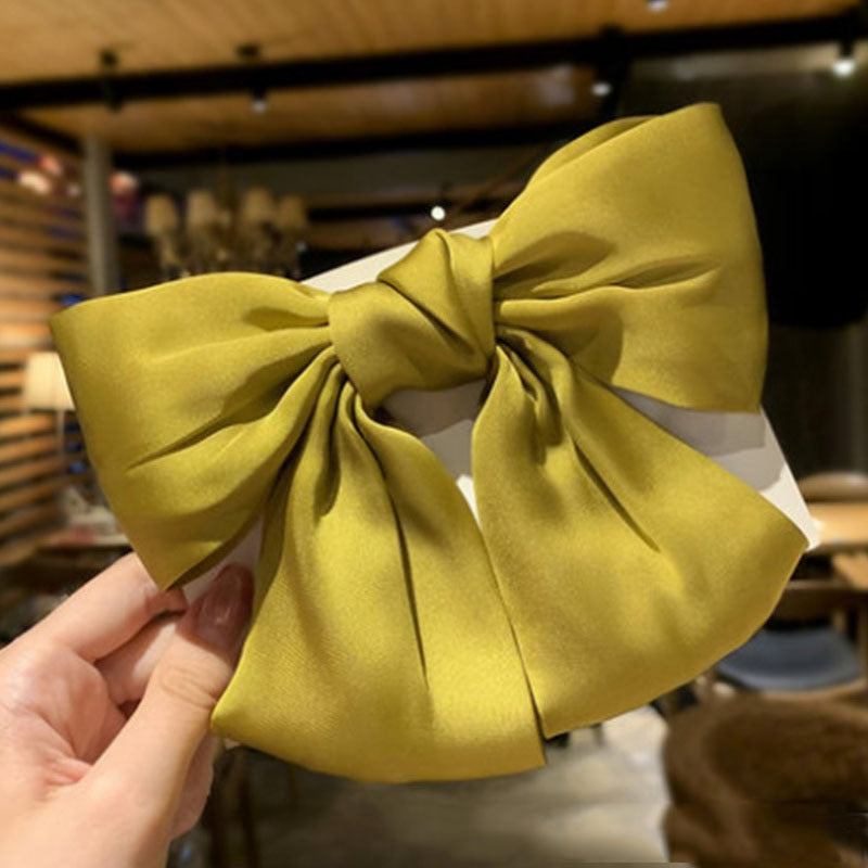 Wild Big Large Fashion Women Girls Hair Band Trendy Hairpin Casual Hair Clip Cute Ribbon Bow Ladies accessories Big Bow Barrette