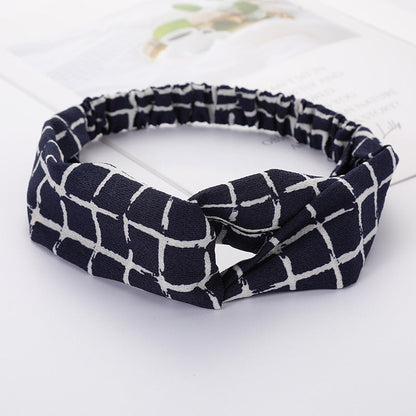 Women Cross Solid color Hair Bands Girls Print Flower Headbands Fashion Turban Make up Hair Accessories FD127