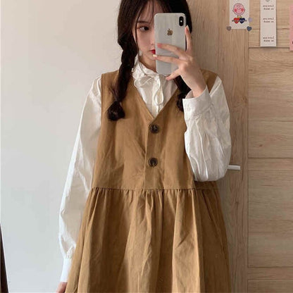 Light Academia Sleeveless Dress
