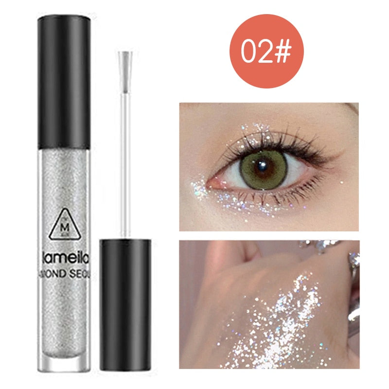 Diamond Glitter Eyeshadow Pallete Makeup Nude Shimmer Liquid Eyeshadow Glitter Mineral Pigment Long Lasting Cosmetics