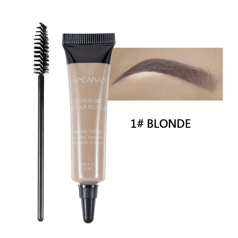 6 Color Henna Eyebrow Gel Cream Women Makeup Microblading Eyebrows Tint Eyebrows Waterproof Tattoo Pen Brush Kit Dye Cosmetics