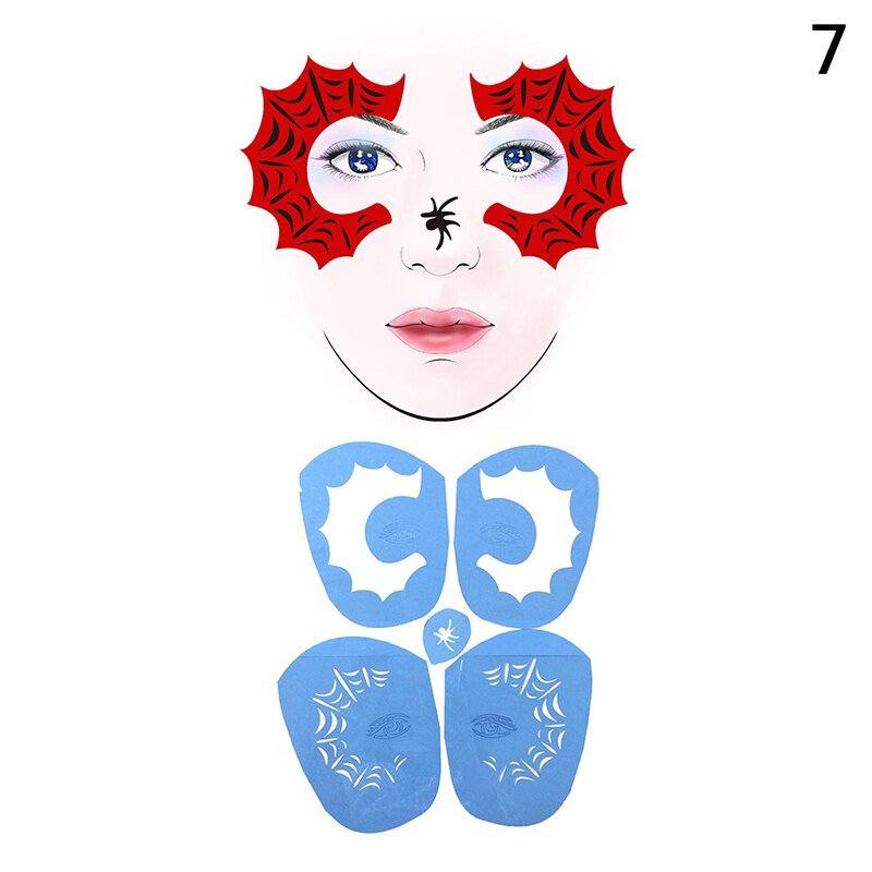 qgtao   New Eye Body Paint DIY Design Halloween Christmas Party Soft Face Paint Stencil Reusable Template Tattoo Painting Makeup Tool