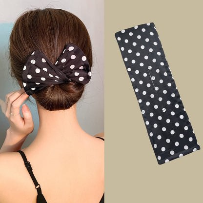 AMORCOME1PC Deft Bun Hair Band Women Hair Styling Colorful Plant Pattern Hair Bun Maker Ponytail Holder Hair Accessories 2021