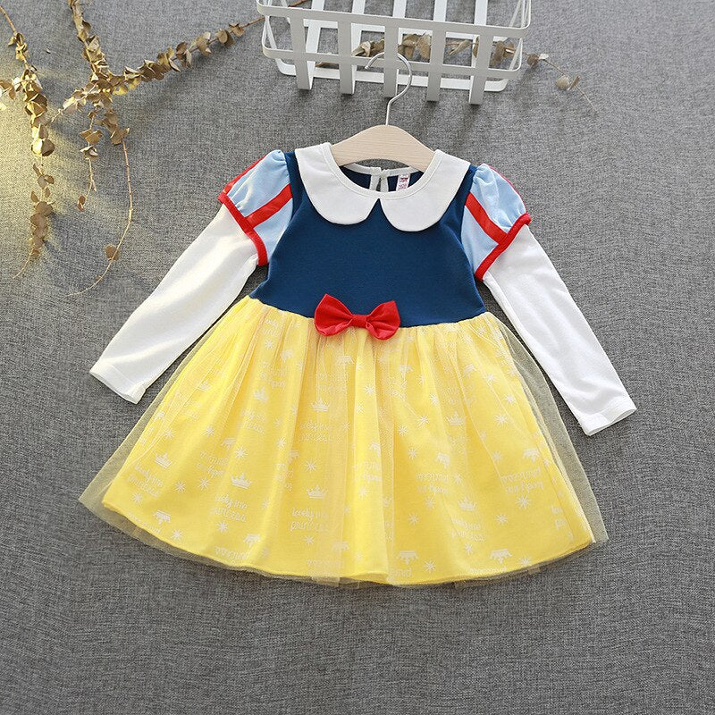 Baby Girls Snow Queen 2 Elsa Anna Sofia Casual Dress Kids Carnival Birthday Party Costume Children Elza Snow White Clothes