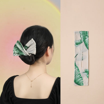 AMORCOME1PC Deft Bun Hair Band Women Hair Styling Colorful Plant Pattern Hair Bun Maker Ponytail Holder Hair Accessories 2021