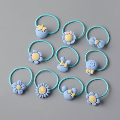 10/20 root children's Hair ring Headwear hair Korean version the cartoon headwear girl rubber band sweet cute Hair accessories