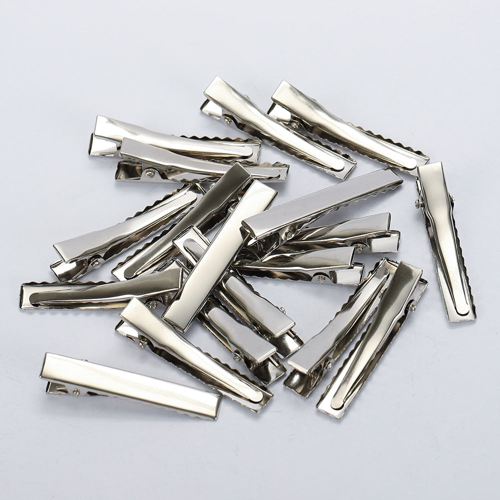 20/50pcs Metal Hair Clips Base Hairclip Accessories For Diy Hair Jewelry Making Korean Alligator Hairpins Base Findings Supplies