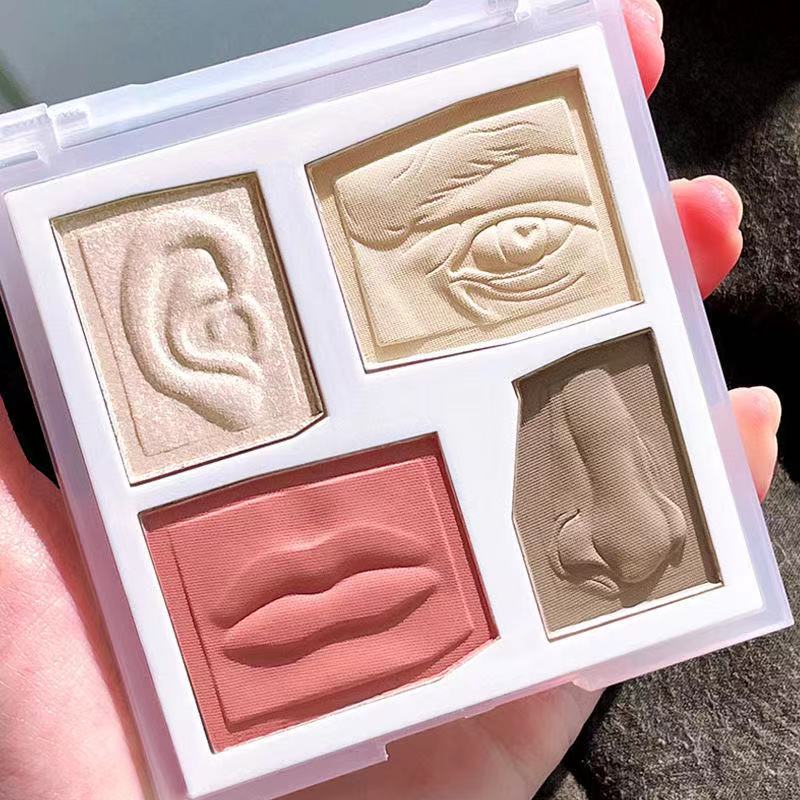 Makeup Highlighter Palette HighGloss Texture Contour Palette Base Illuminator Highlight Face Bronzer Cheek Blush Powder Cosmetic