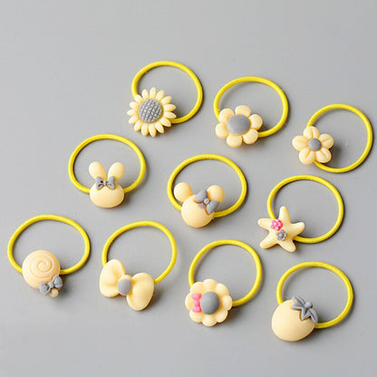 10/20 root children's Hair ring Headwear hair Korean version the cartoon headwear girl rubber band sweet cute Hair accessories