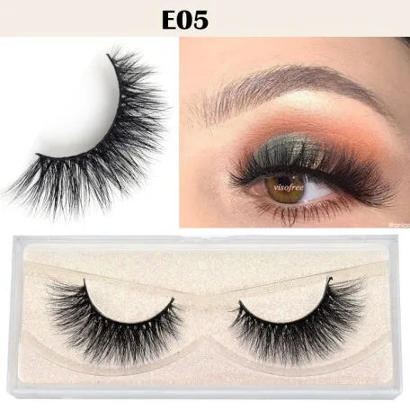 qgtao Mink Eyelashes 3D Mink Hair False Eyelashes Natural Thick Long Eye Lashes Fluffy Makeup Beauty Extension Tools