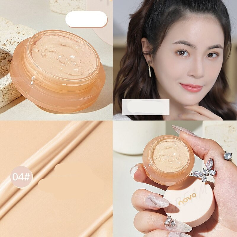 Natural Full Cover Base Concealer Cream Women Face Makeup Moisturizing Long Lasting Cover Dark Circles Acne Pores Cream Cosmetic