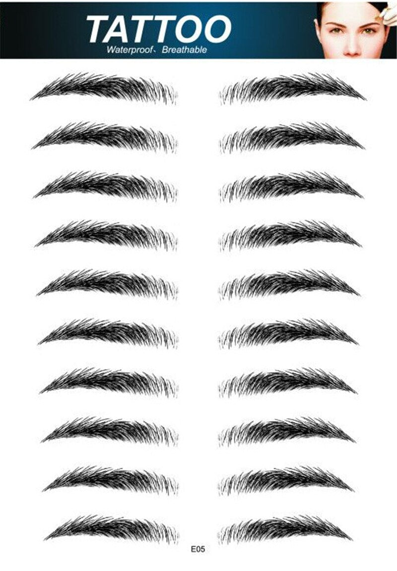 Women 4D Hair Like Eyebrow Makeup Waterproof Eyebrow Tattoo Sticker Long Lasting Natural Fake Eyebrow Stickers Cosmetics For Men