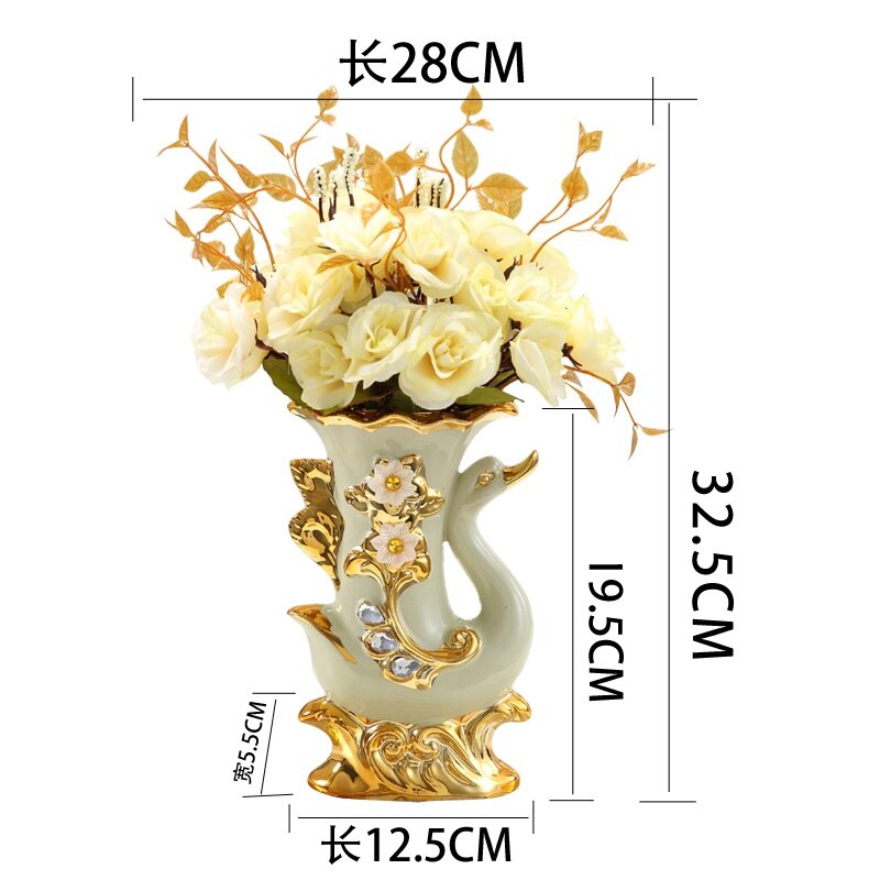 qgtao  Modern Minimalist Home Living Room Entrance Gold Glass Vase Light Luxury Wind Desktop Flower Container Decorations Ornaments