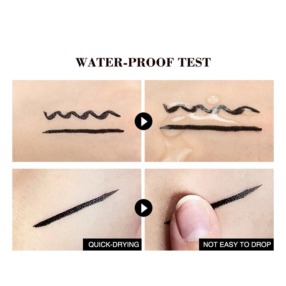 8pcs Liquid Eyeliner Stamp Black Eyeliner Pencil Long-lasting Waterproof Easy to Wear Cosmetics Makeup for Eyes