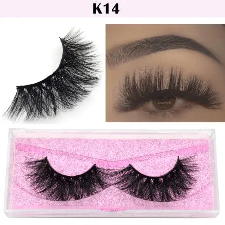 qgtao Mink Eyelashes 3D Mink Hair False Eyelashes Natural Thick Long Eye Lashes Fluffy Makeup Beauty Extension Tools