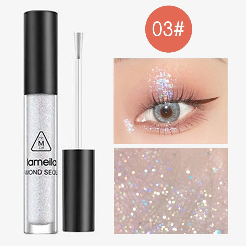 Diamond Glitter Eyeshadow Pallete Makeup Nude Shimmer Liquid Eyeshadow Glitter Mineral Pigment Long Lasting Cosmetics