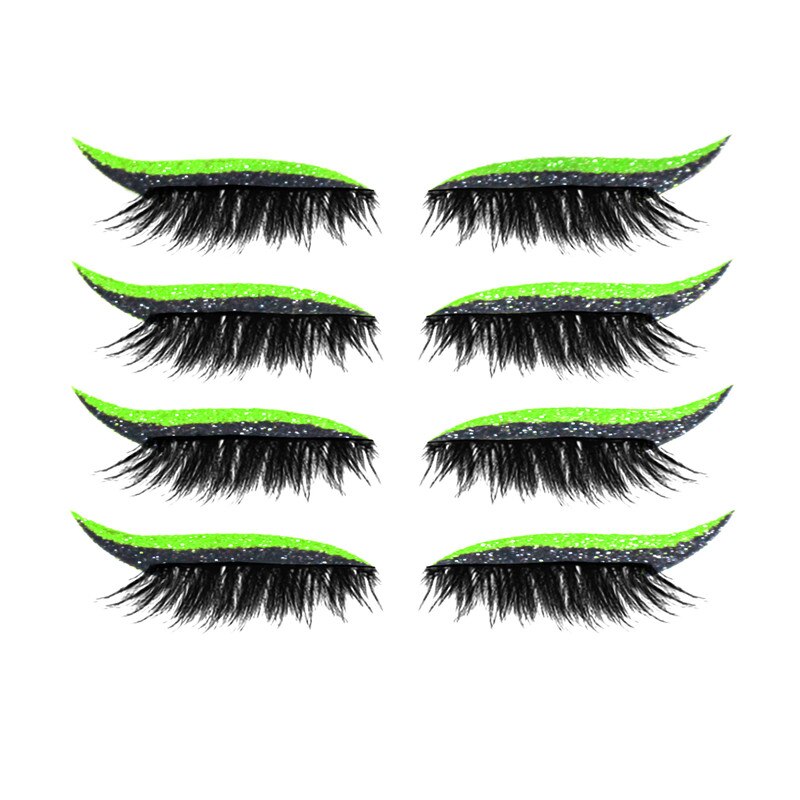 8 Pcs Eyeliner Stencils Eyelash Sticker Kit Makeup Fashion Reusable Eyes Sticker Shiny Eyeliner Stickers Lazy Shaping Tools Sets