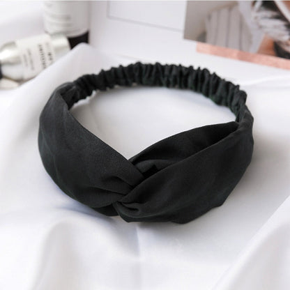 Women Cross Solid color Hair Bands Girls Print Flower Headbands Fashion Turban Make up Hair Accessories FD127