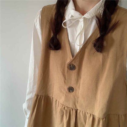 Light Academia Sleeveless Dress