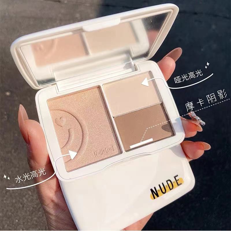 Makeup Highlighter Palette HighGloss Texture Contour Palette Base Illuminator Highlight Face Bronzer Cheek Blush Powder Cosmetic