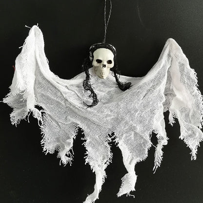 Halloween Hanging Skull Head Ghost Haunted House Escape Horror Props Ornament Halloween Party Decorations for Home Terror Scary