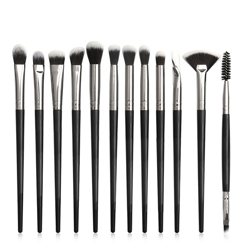 NEW BLACK+RED 10PCS/SET Spiral Design Plastic Handle Beauty Makeup Brushes Cosmetic Foundation Powder Blush Make Up Brush Tool