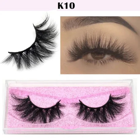 qgtao Mink Eyelashes 3D Mink Hair False Eyelashes Natural Thick Long Eye Lashes Fluffy Makeup Beauty Extension Tools