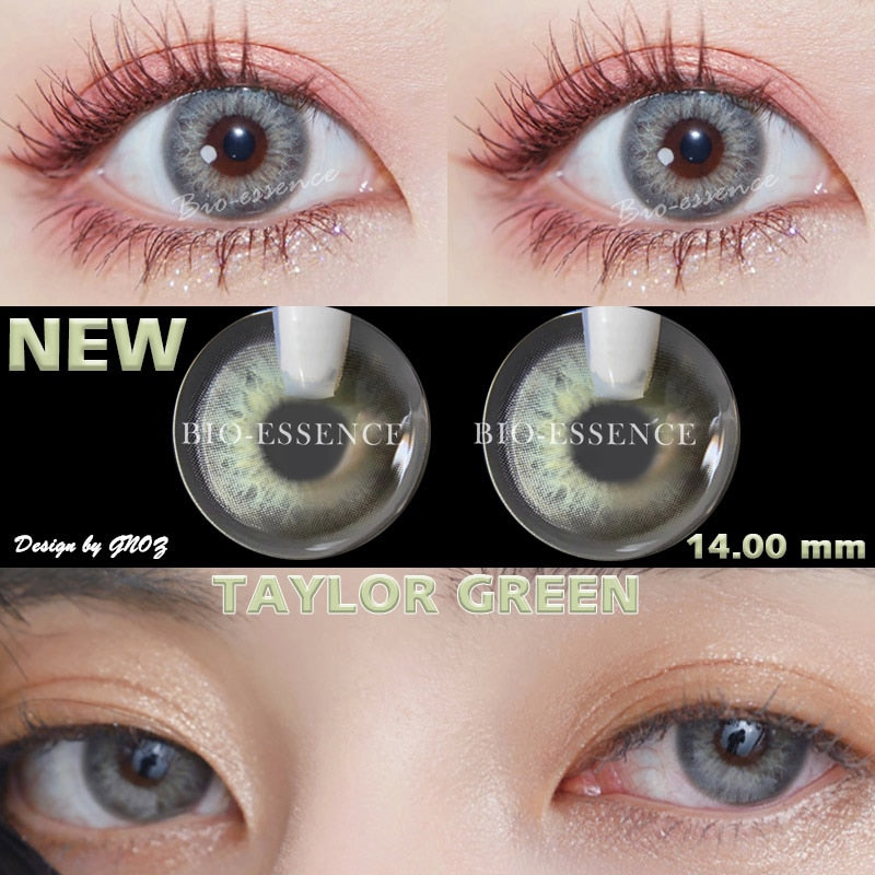 1 Pair Colored Contact Lenses for Eyes Russian Girl Blue Lenses Monet Green Eye Lenses Big Eye Fashion Lenses