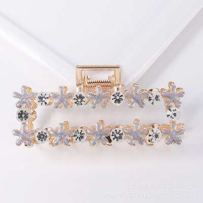 Hair Claw Clip Clamp For Women Girl Flower Floral Rhinestone Pearl Korean Handmade Fashion Head Accessories Mujer Wholesale